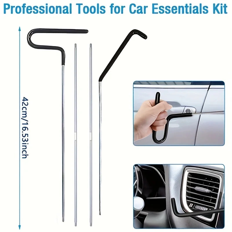 Car Door Tool Kit With Inflatable Pump And Reach Gripper