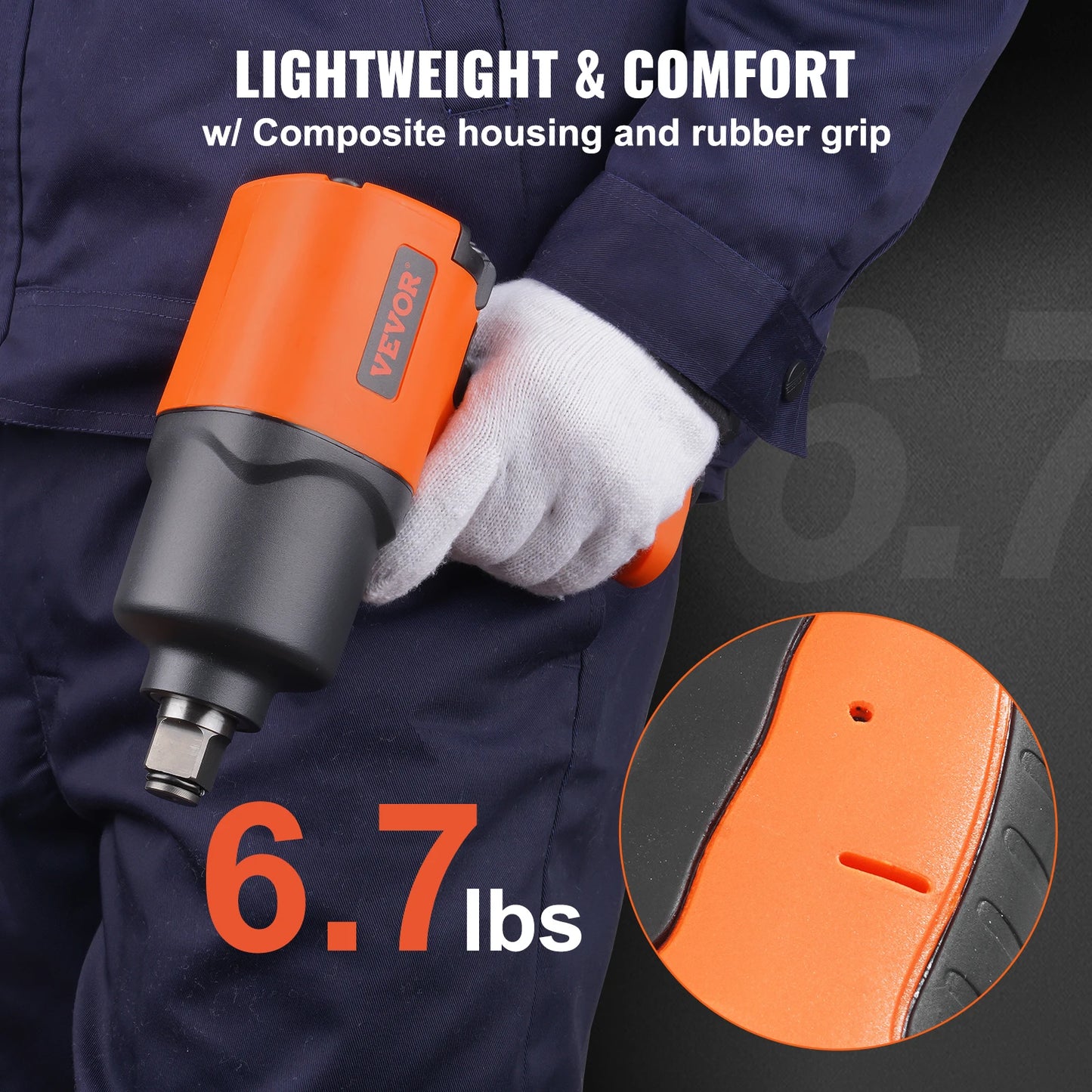 SucceBuy Air Impact Wrench Three Quarter Inch Square Drive 1870 Foot Pounds