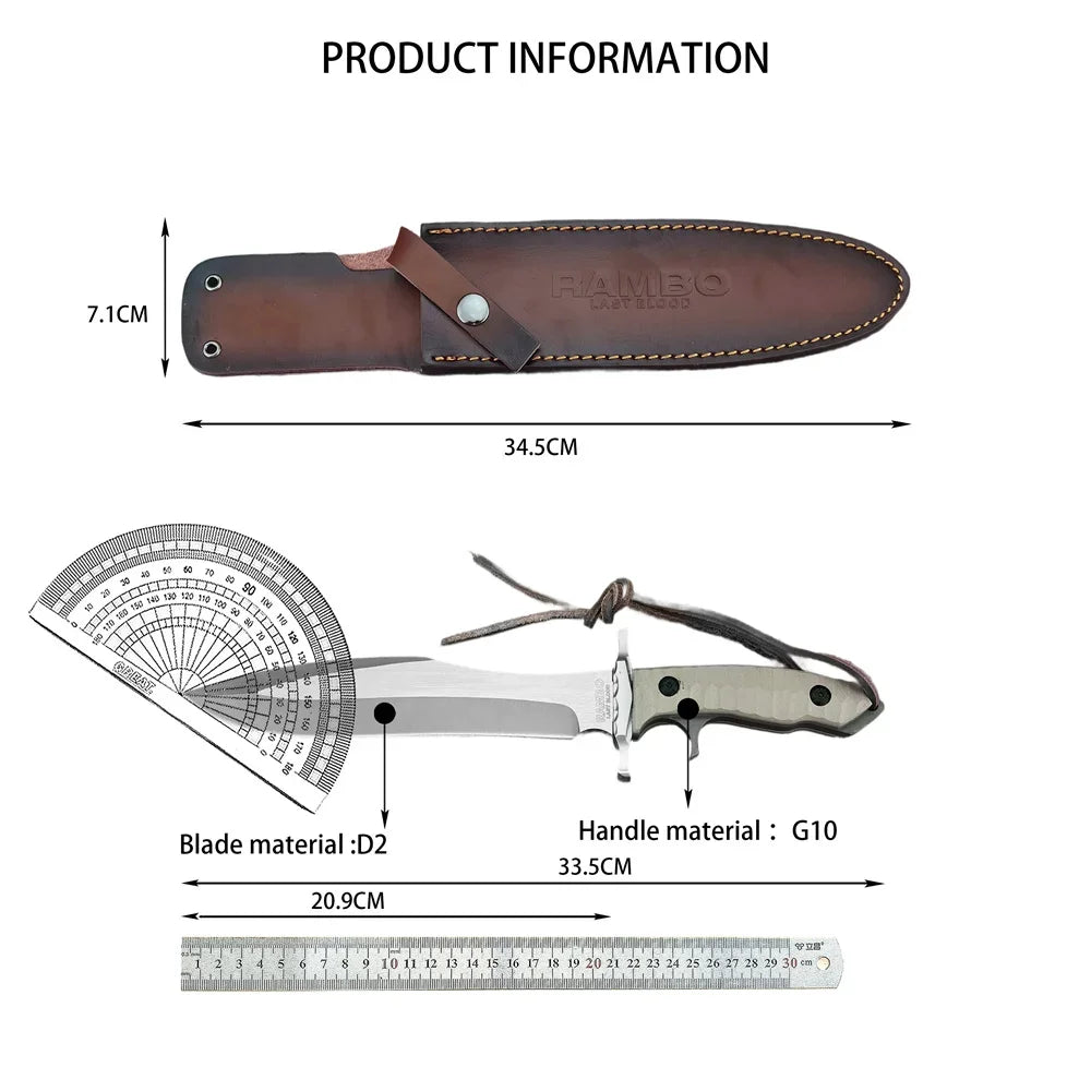 DIY Supplies MK9 High Hardness Knife D2 Blade G10 Handle