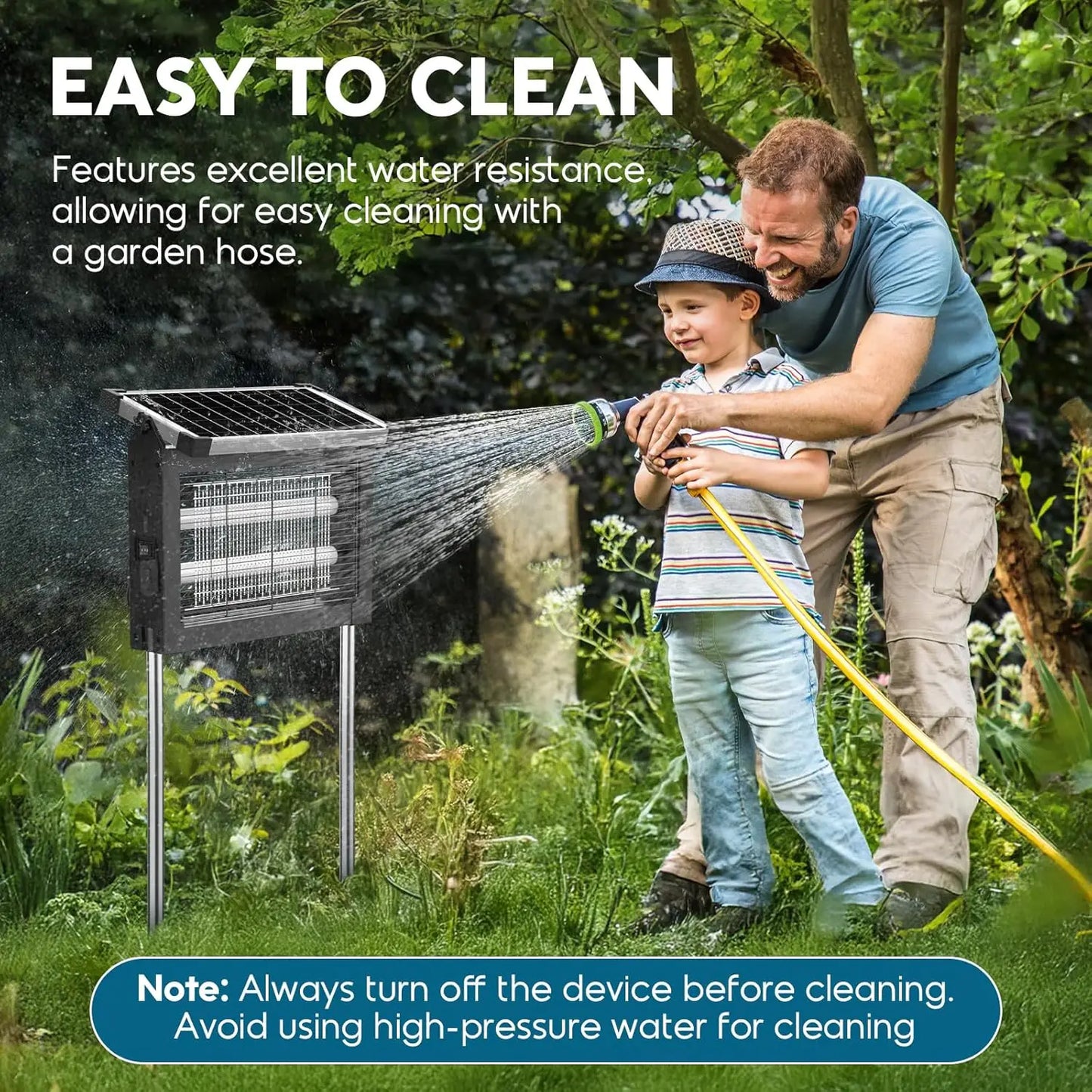 Solar Bug Zapper Outdoor 4500V Mosquito Zapper with Panel Sensor
