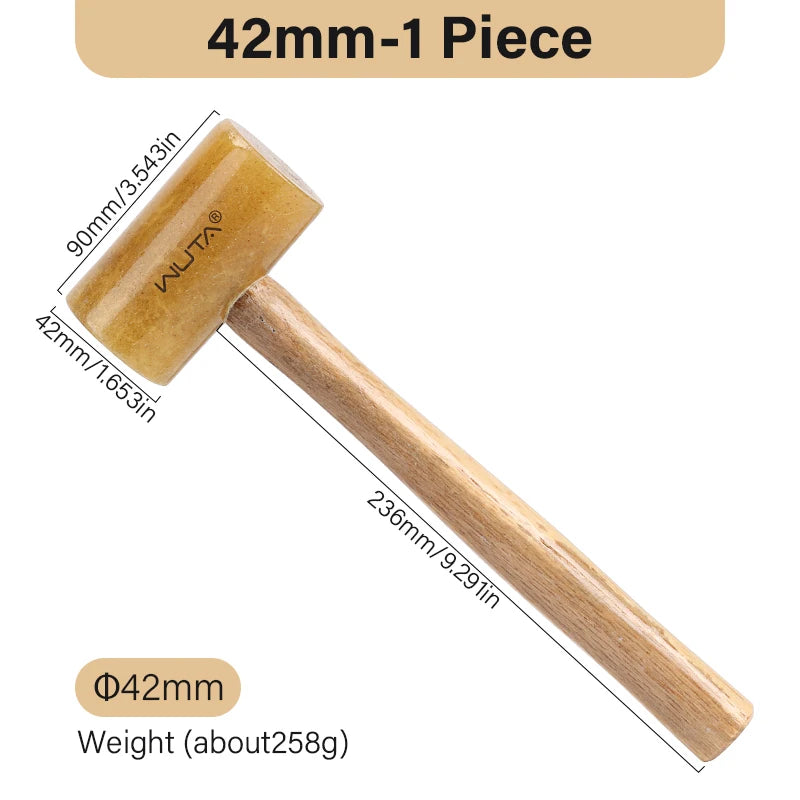 WUTA Rawhide Head Mallet Leather Craft Hammer For Jewelry Stamping