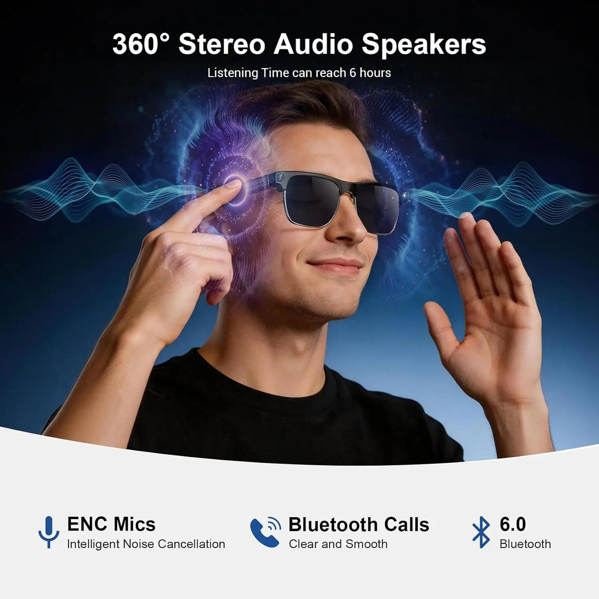 Blackview AI Smart Glasses With Camera And Translation Assistant
