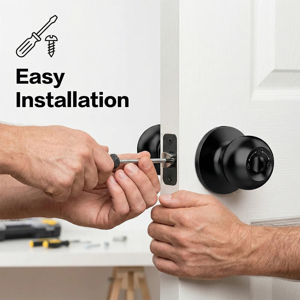 Fingerprint Smart Door Knob Lock With App And Keypad Access