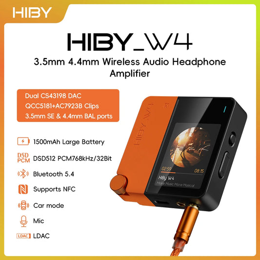 HIBY W4 Wireless DAC Headphone Amplifier Bluetooth LDAC DSD
