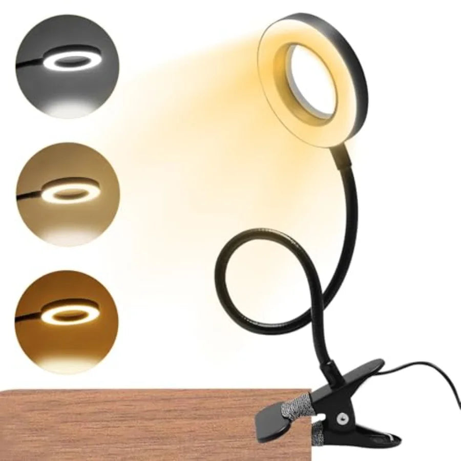 LED Lighted Magnifying Desk Lamp with Flexible Neck