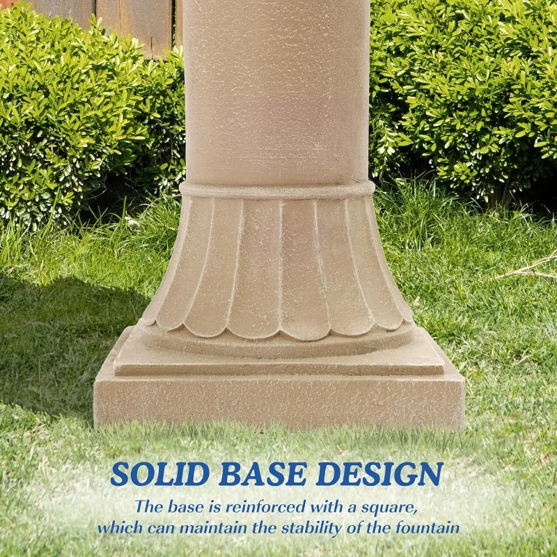 Italian Outdoor Water Fountain Garden Decor Durable Resin