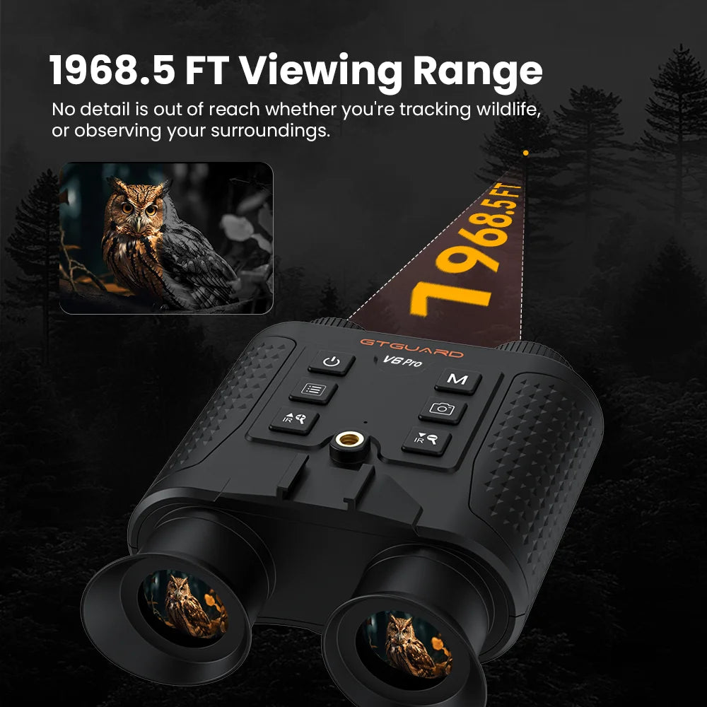 Gtguard V6 Pro Night Vision Binoculars With 1080p Video Capture And Target Measurement