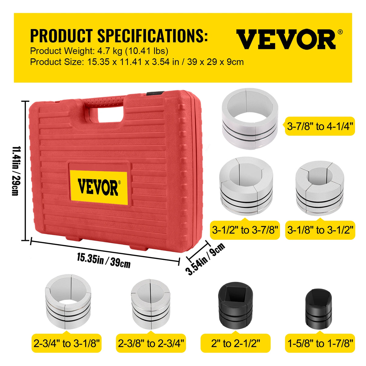 VEVOR Exhaust Pipe Stretcher And Expander Kit With Case