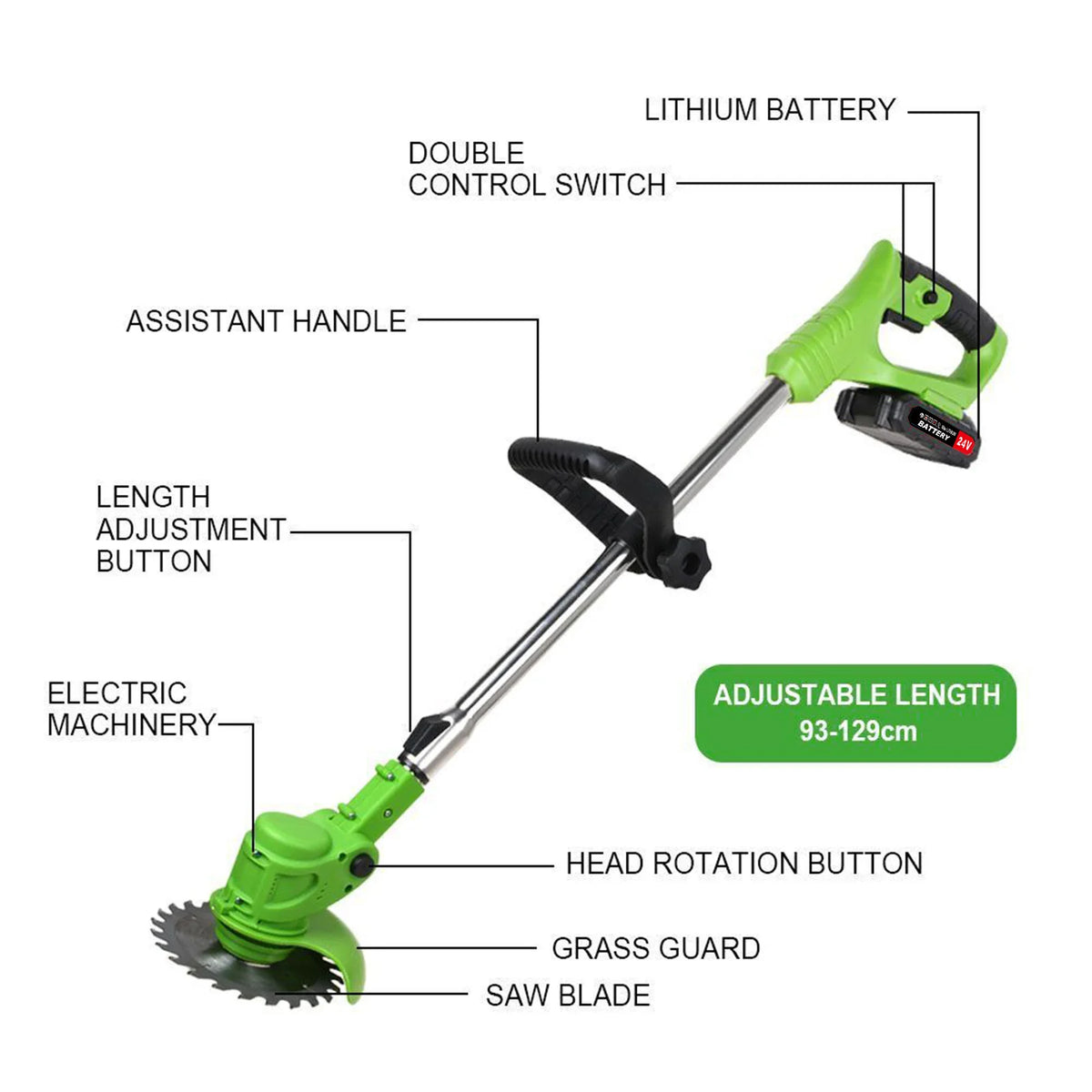 Cordless Brushless Lawn Mower Grass Trimmer And Edger Tool