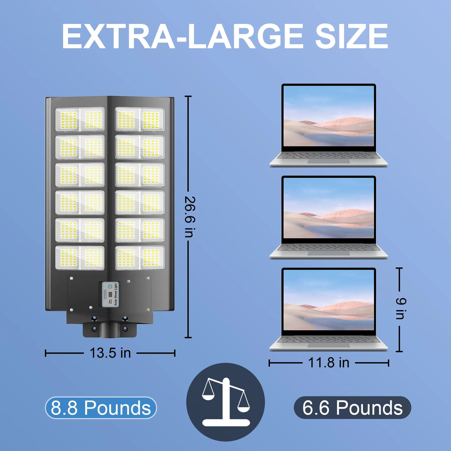 6000W Solar Street Lights With Motion Sensor Waterproof