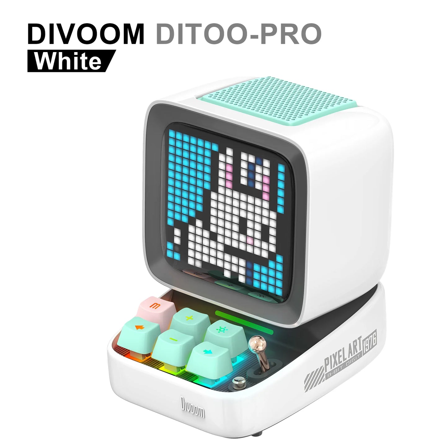 Divoom Ditoo-Pro Speaker Mini Retro Pixel Art Bluetooth Portable Alarm Clock DIY LED Display Board Cute Gift Vintage 블루 투 스 화자