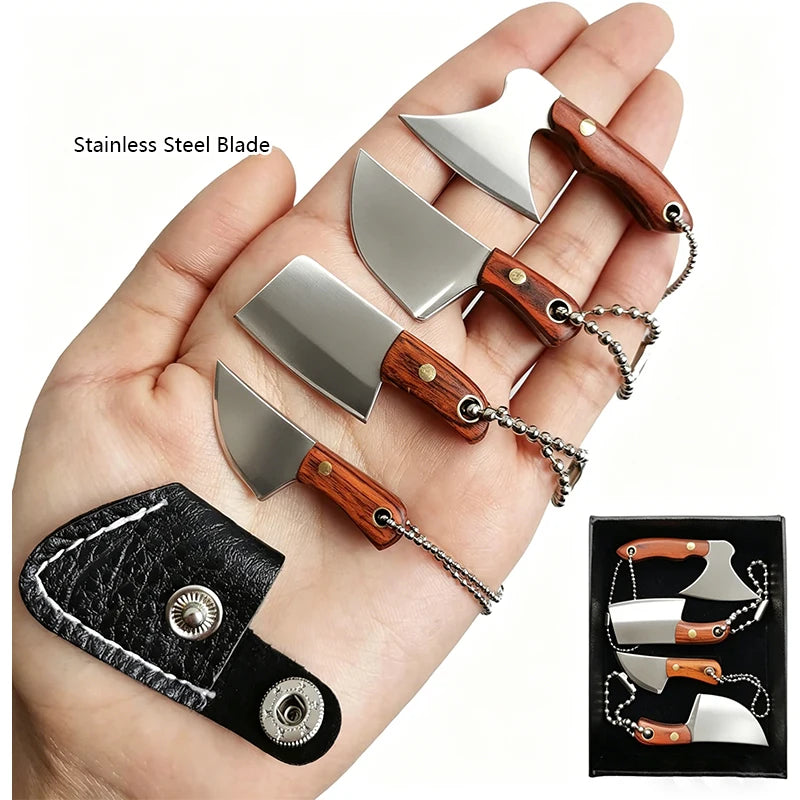 EDC Mini Keychain Knife Stainless Steel Pocket Tool Wine Opener