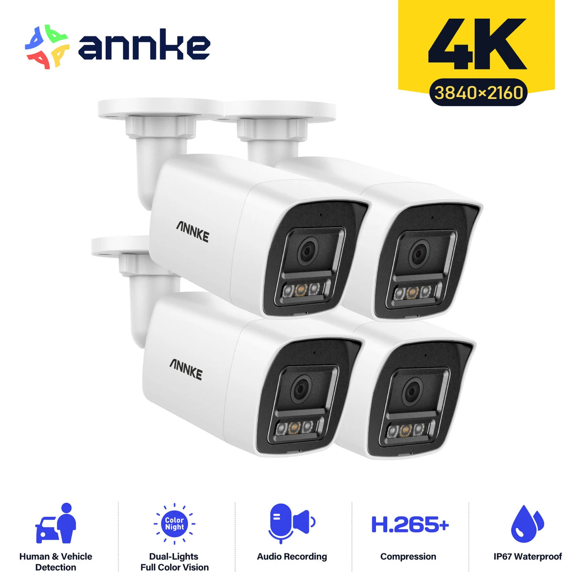 ANNKE Smart Dual Light Outdoor Bullet PoE Security Camera