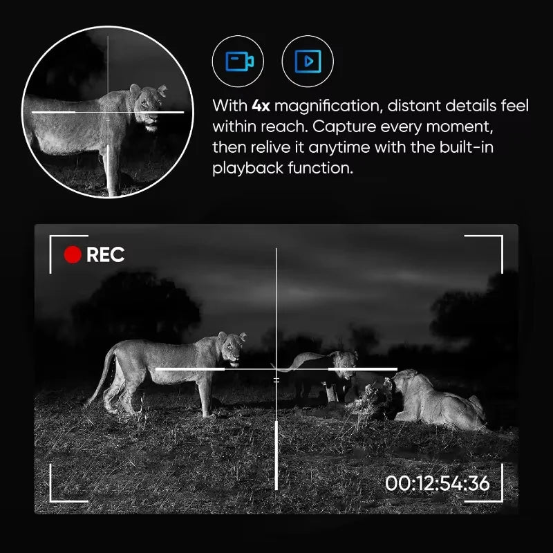 Goyojo Night Vision Scope 1080P OLED Clip On Hunting Monocular