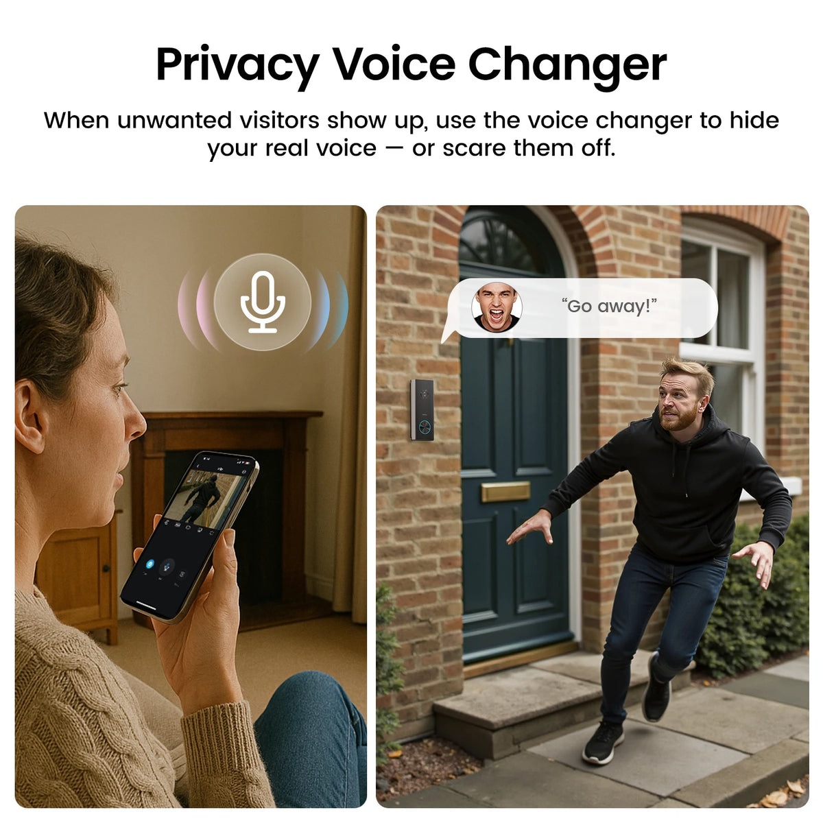 DEKCO Wireless Video Doorbell With AI Detection And Two-Way Audio
