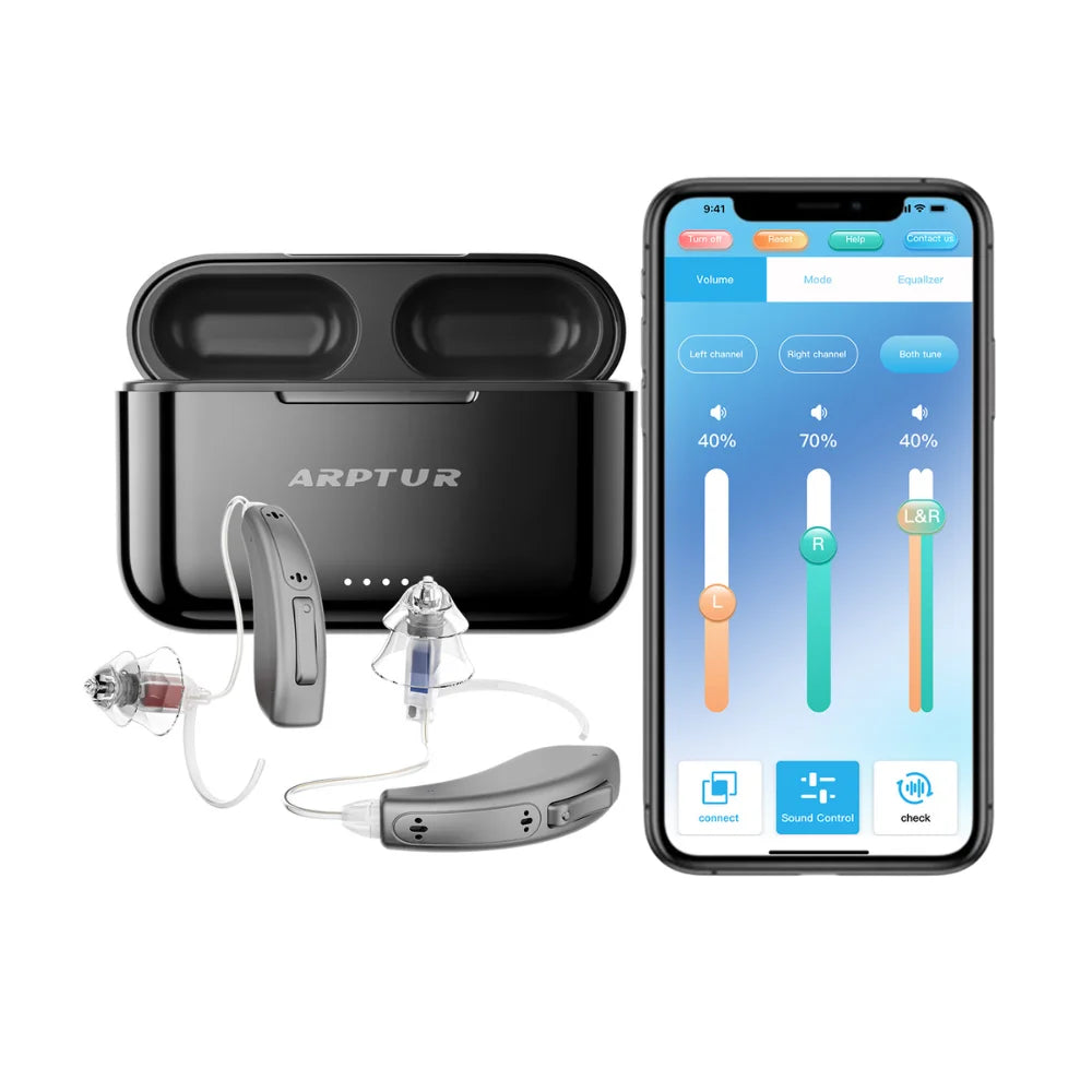 Zepau Bluetooth Hearing Aids for Seniors With Noise Cancellation