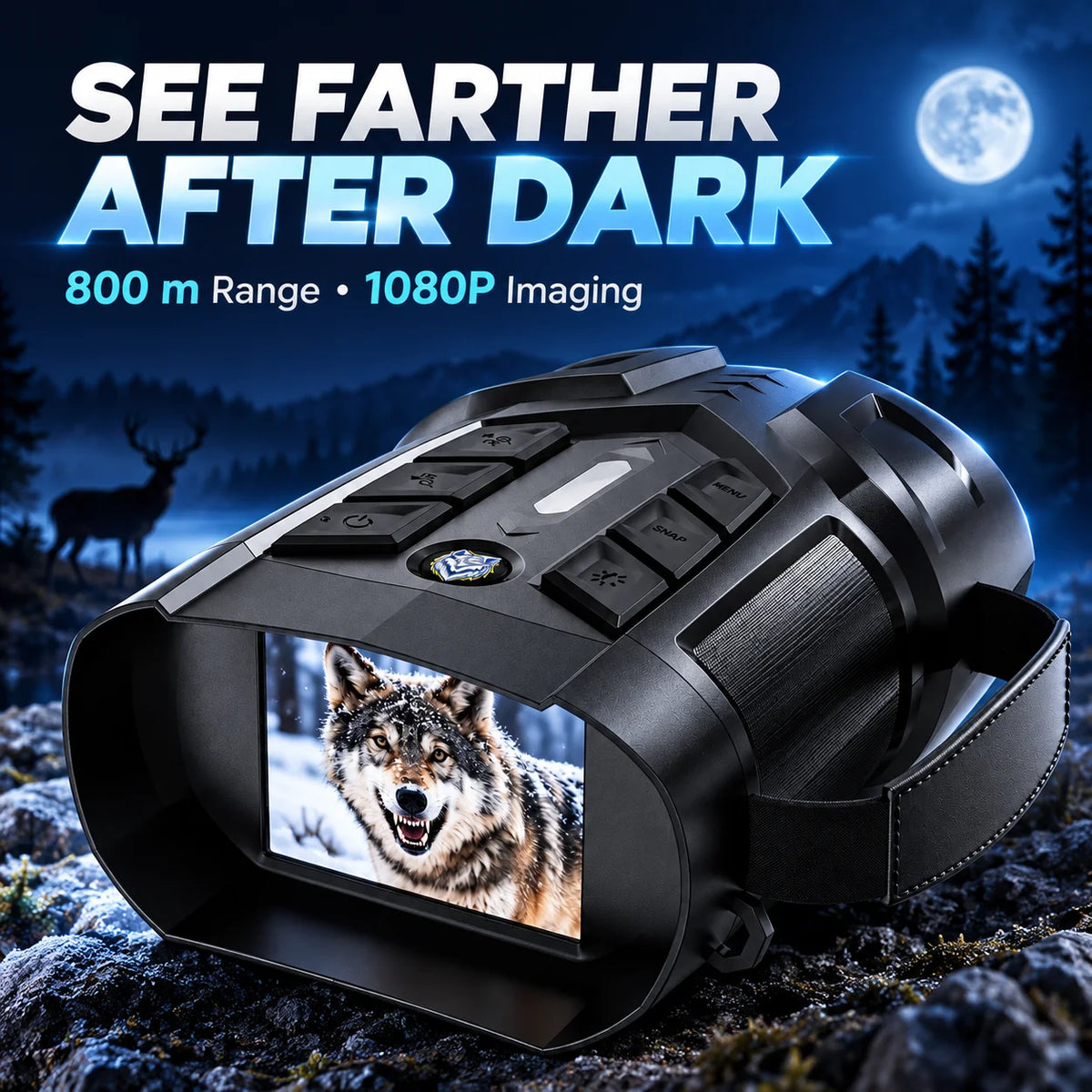 Digital Night Vision Binoculars With Infrared Photo And Video Recording