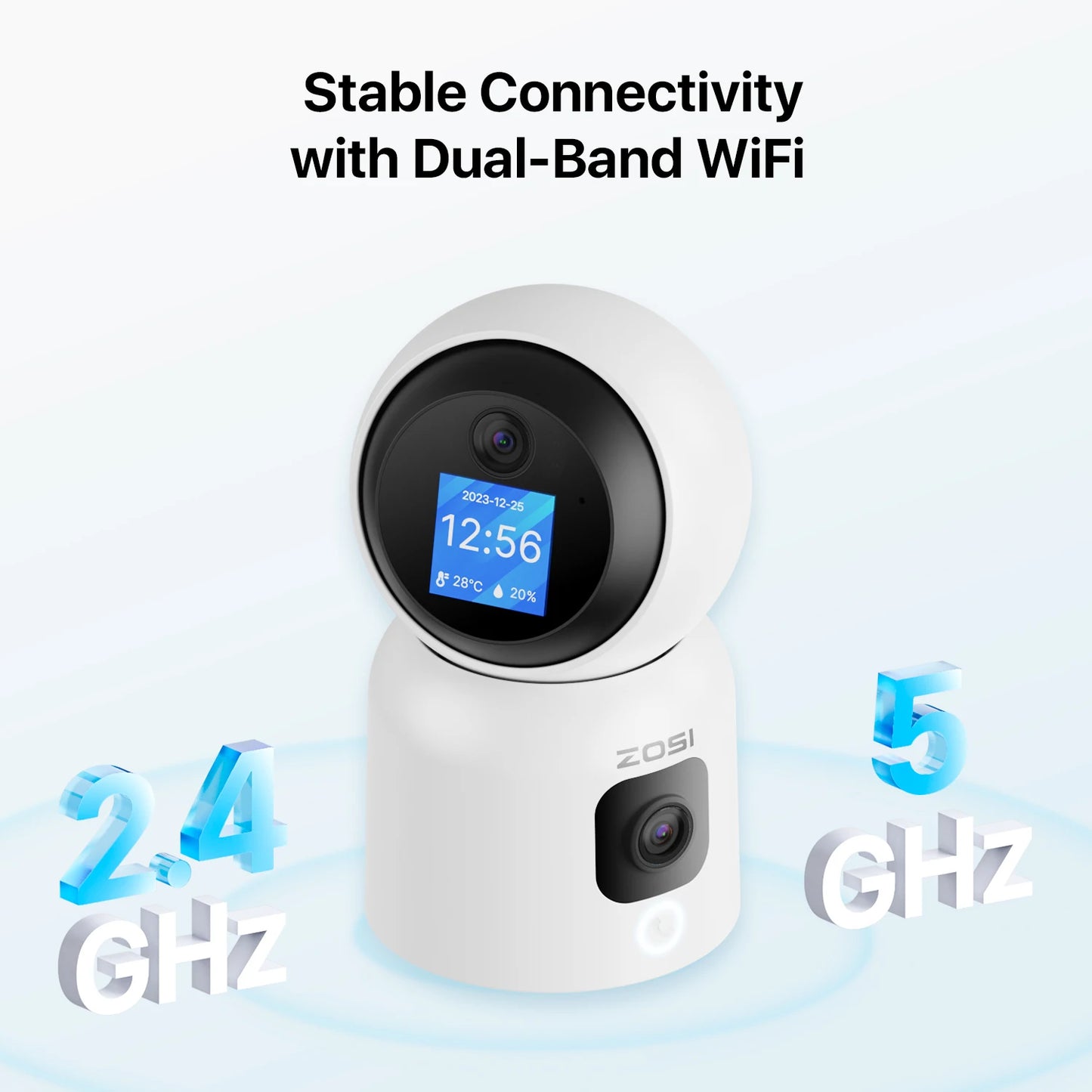 ZOSI 360 PTZ Smart Home Security Camera Auto Tracking