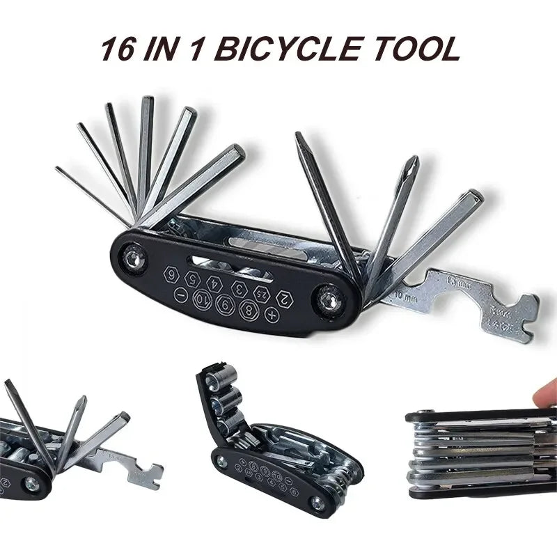 16 In 1 Mountain Bike Multi Tool For Bicycle Maintenance