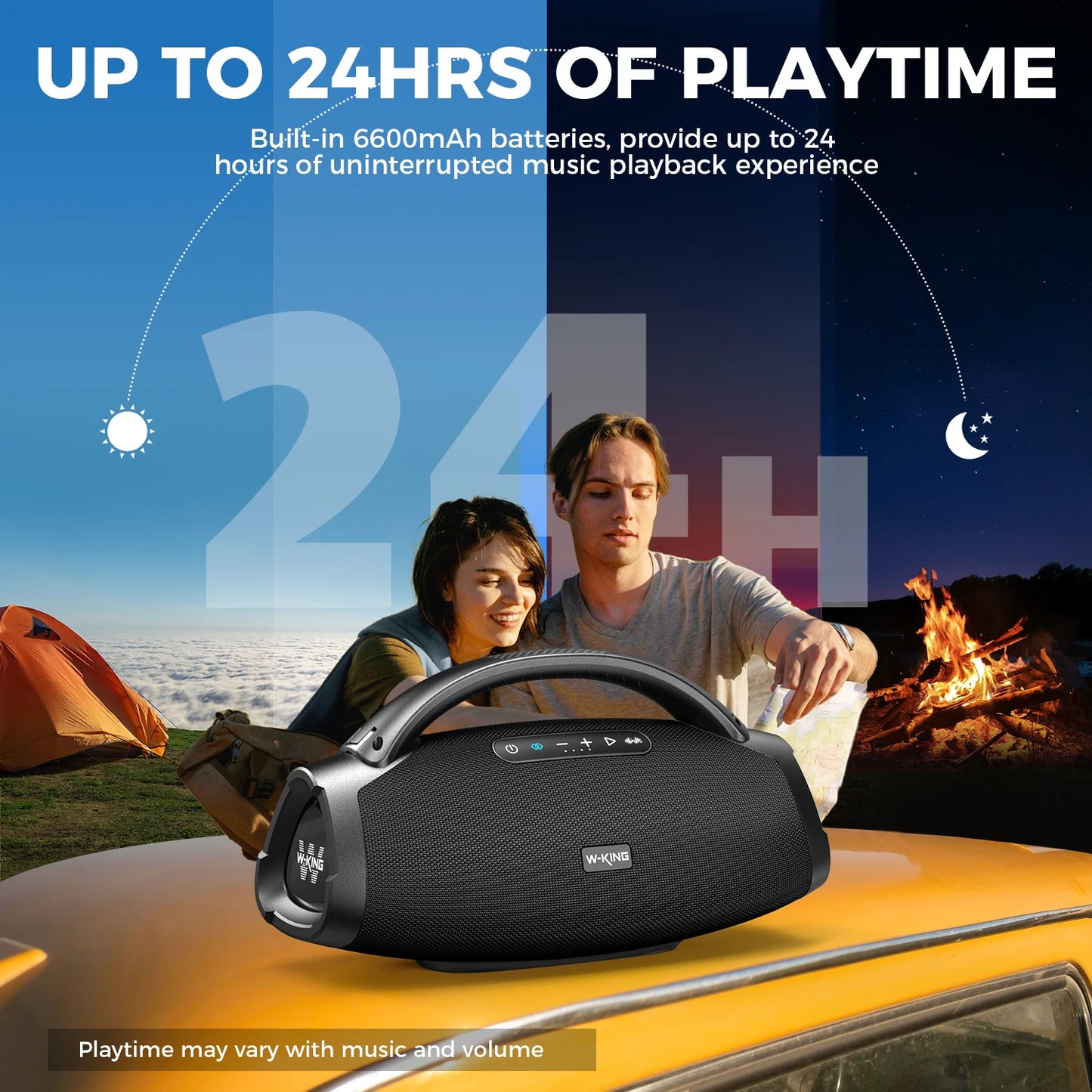 W-King X20S Bluetooth Speaker With Strap, 140W RMS Portable