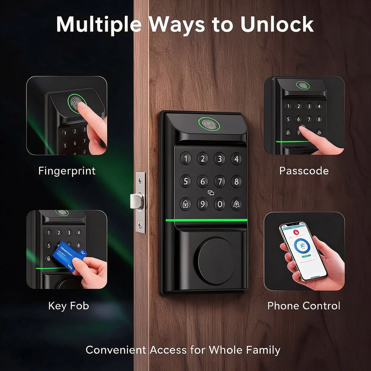Viladepot Fingerprint Smart Door Lock Keyless Entry App Control