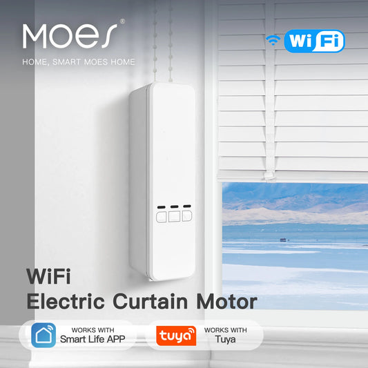 MOES Tuya WiFi Smart Motorized Roller Blinds Kit RF Remote