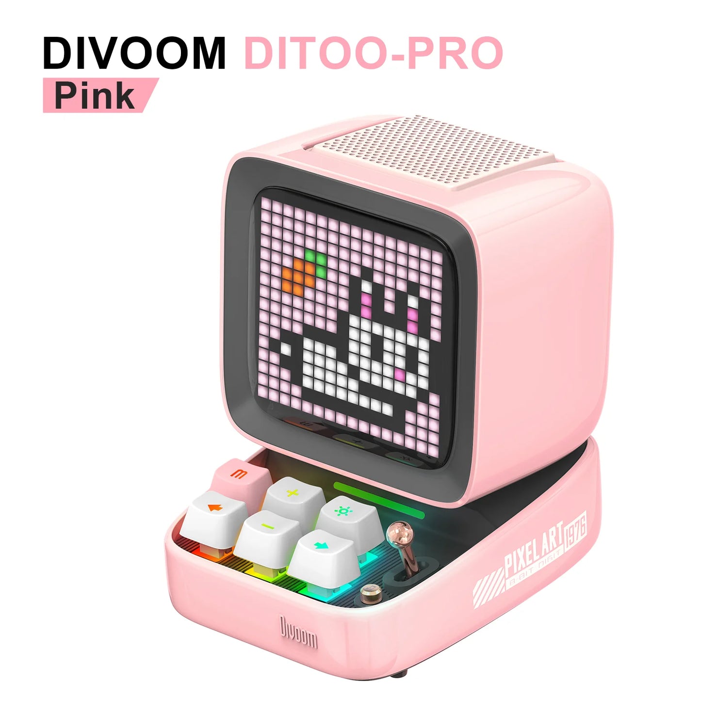 Divoom Ditoo-Pro Speaker Mini Retro Pixel Art Bluetooth Portable Alarm Clock DIY LED Display Board Cute Gift Vintage 블루 투 스 화자