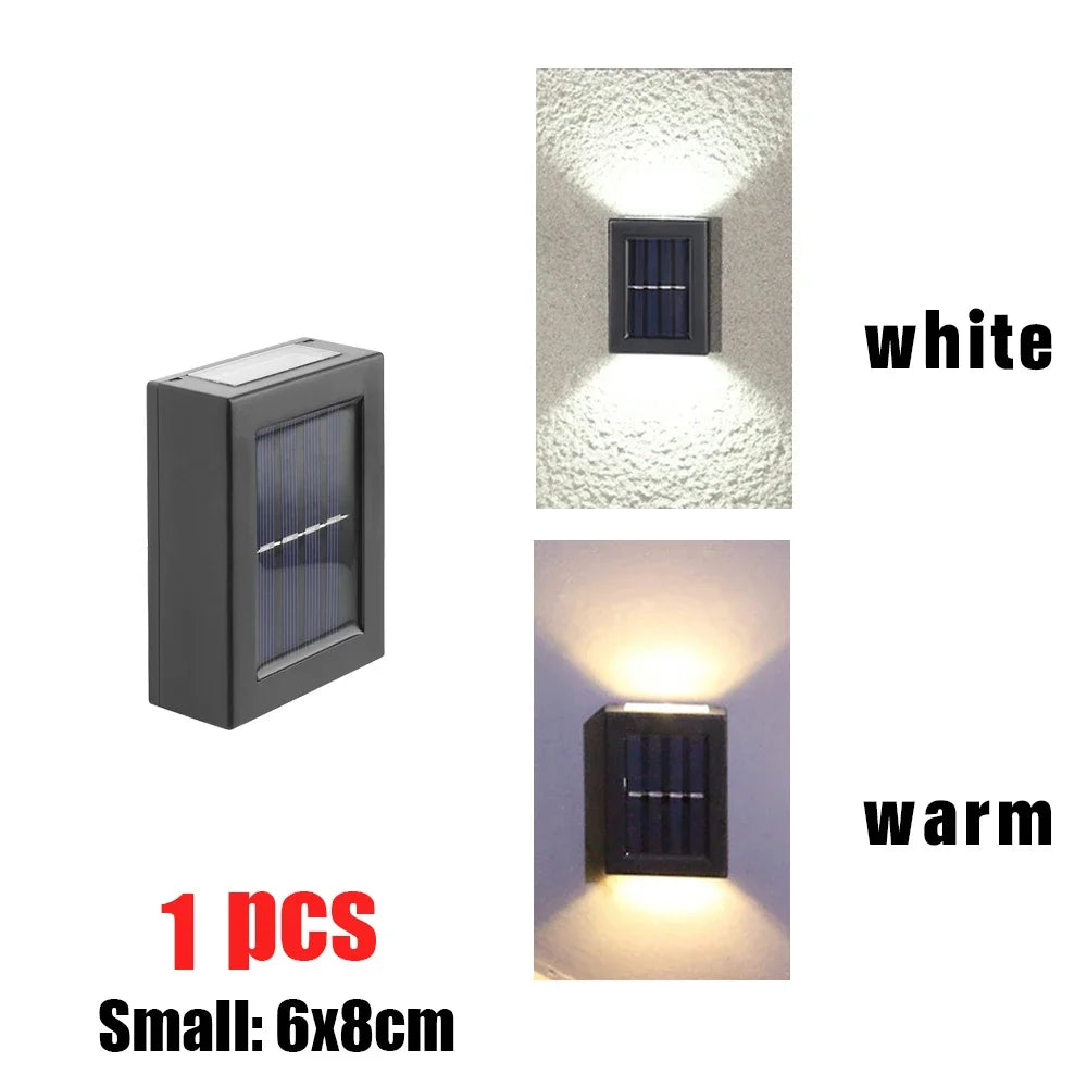 AlliLit Solar LED Wall Lights Outdoor Waterproof Garden Lamps
