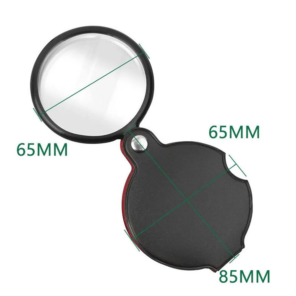 10X Pocket Folding Magnifier Handheld Loupe for Reading Elderly