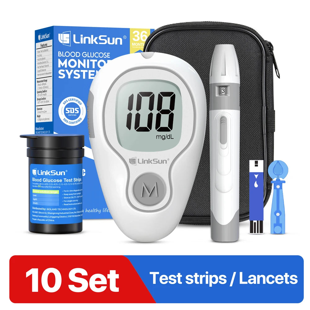 Linksun Blood Glucose Monitor G-425-1 Lancing Device Diabetes Kit
