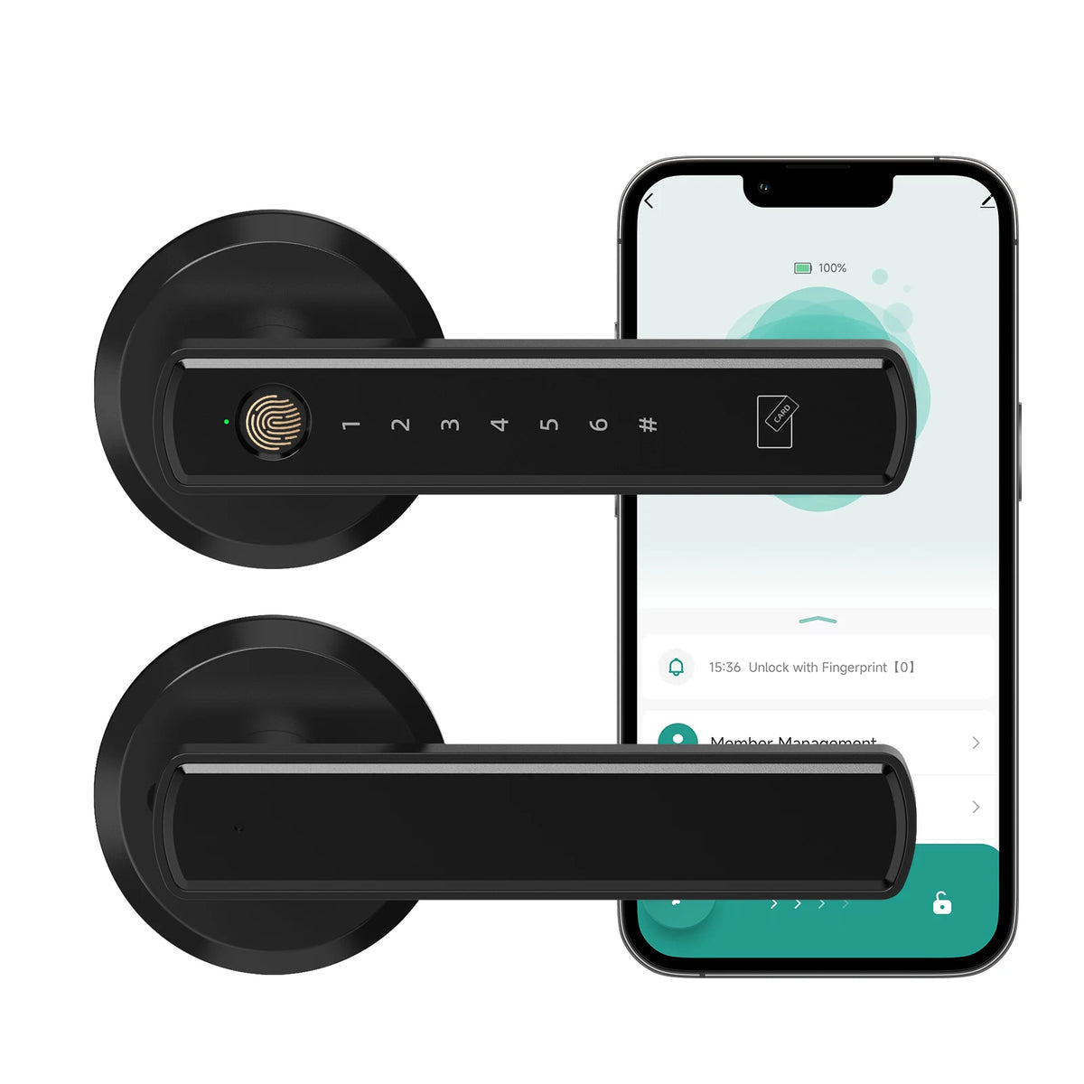 Viladepot Smart Fingerprint Door Lock With Bluetooth App And Keypad