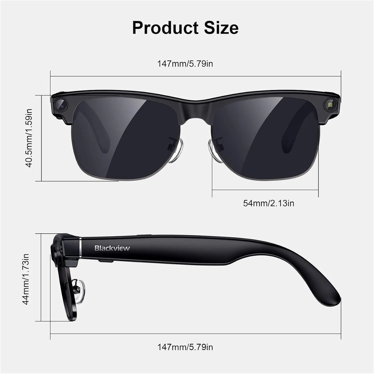 Blackview AI Smart Glasses With Camera And Translation Assistant