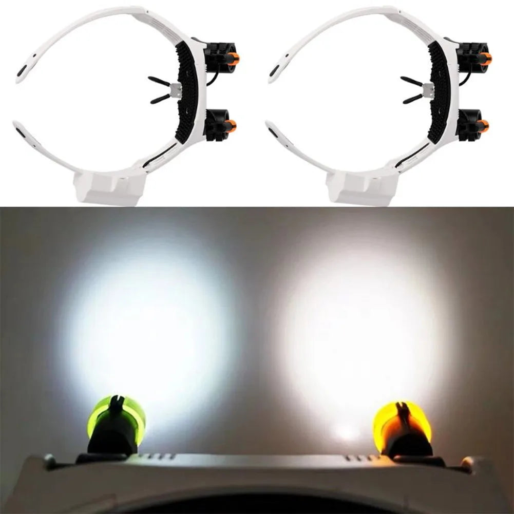 Adjustable LED Headband Magnifier Loupe With 5X To 10X
