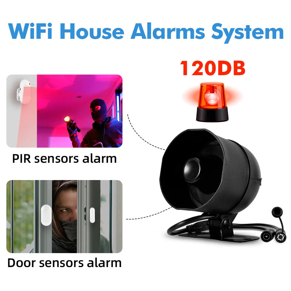 KERUI Tuya Smart WiFi Home Security Alarm Kit With Sensors