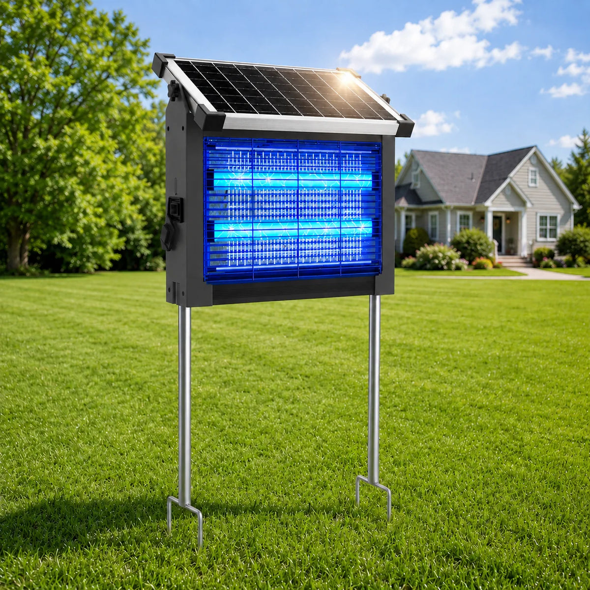 Solar Outdoor Bug Zapper With Mosquito And Fly Protection