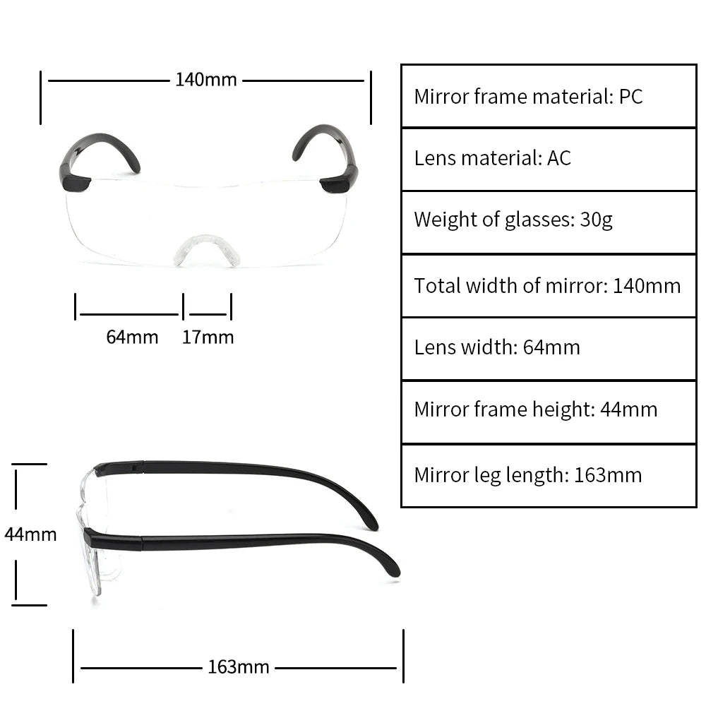 Shengmeiyu Magnifying Presbyopic Reading Glasses 160% Magnification