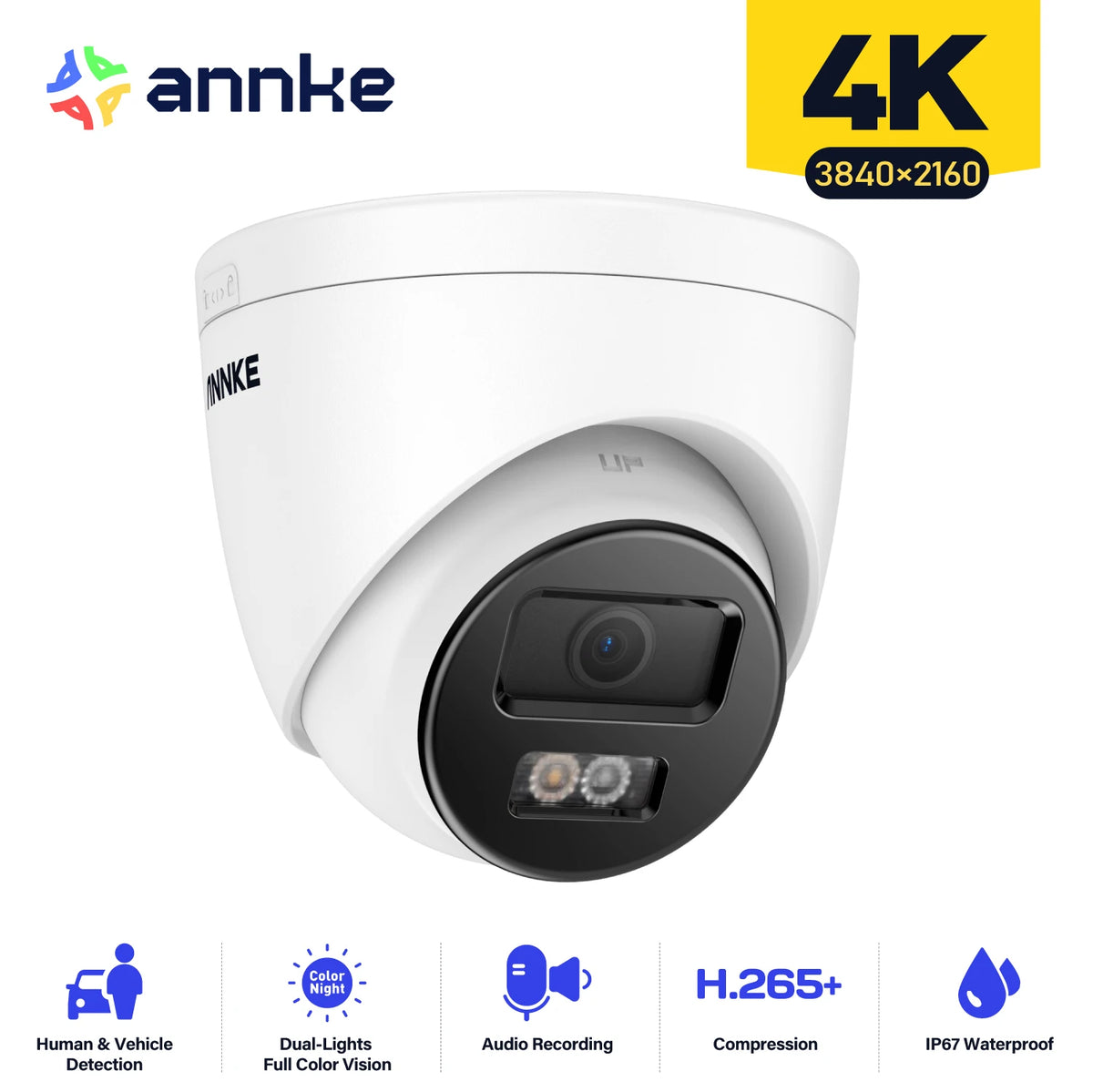 ANNKE Smart Dual Light Outdoor Bullet PoE Security Camera