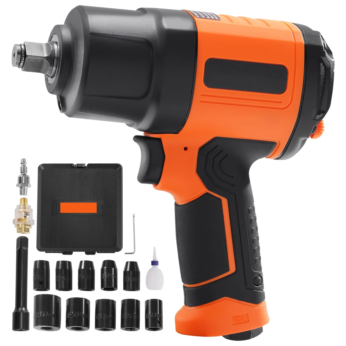 SucceBuy Lightweight Pneumatic Impact Gun With 1/2-Inch Drive Socket Set