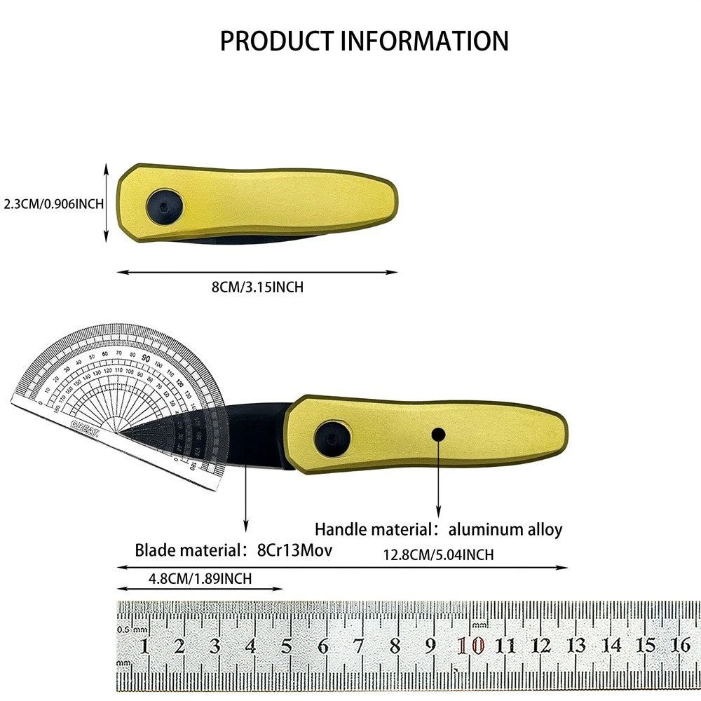 Mini 7500 Folding Knife 8Cr13MoV Blade Aluminum Handle EDC Outdoor