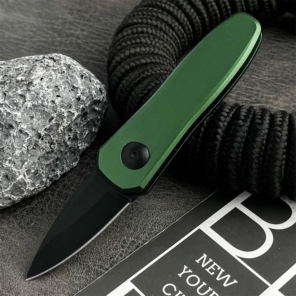 Mini 7500 Folding Knife 8Cr13MoV Blade Aluminum Handle EDC Outdoor