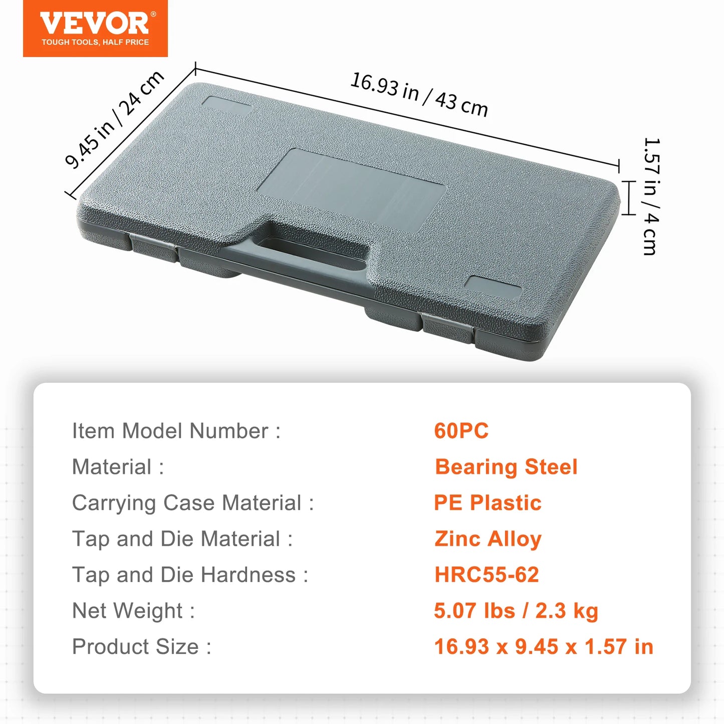 SucceBuy Tap And Die Set For Metric SAE Bearing Steel